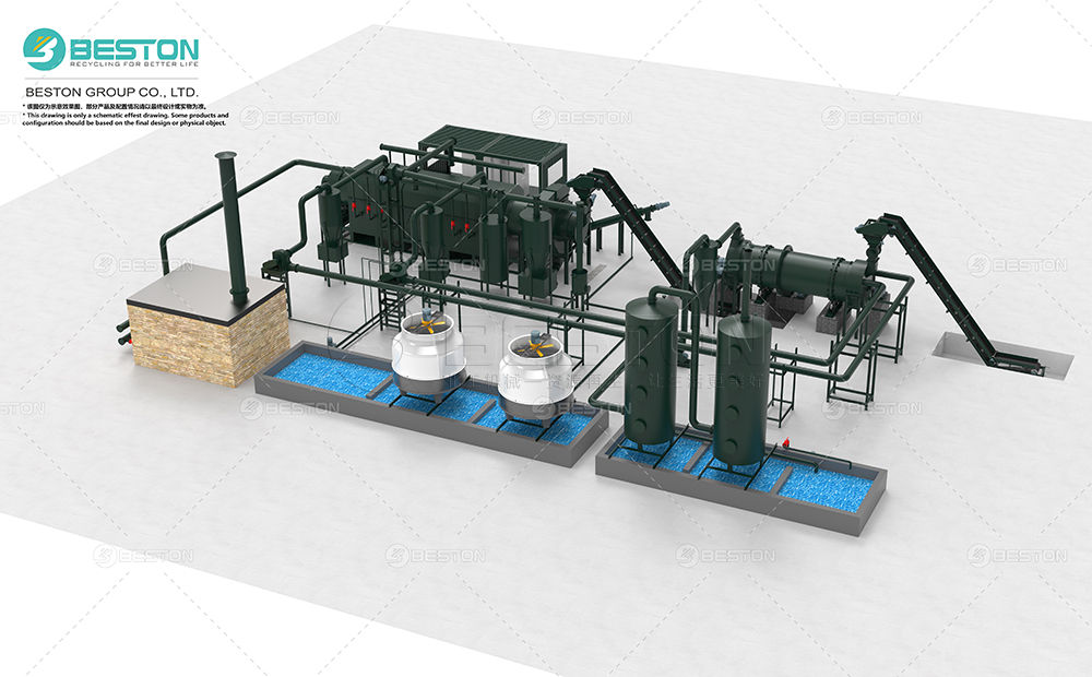 BST-50定制外觀炭化爐+烘干爐+粉碎設備
